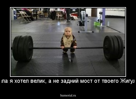 Папа я хотел велик, а не задний мост от твоего Жигуля 