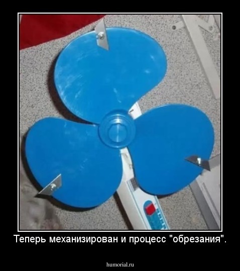 Теперь механизирован и процесс "обрезания".