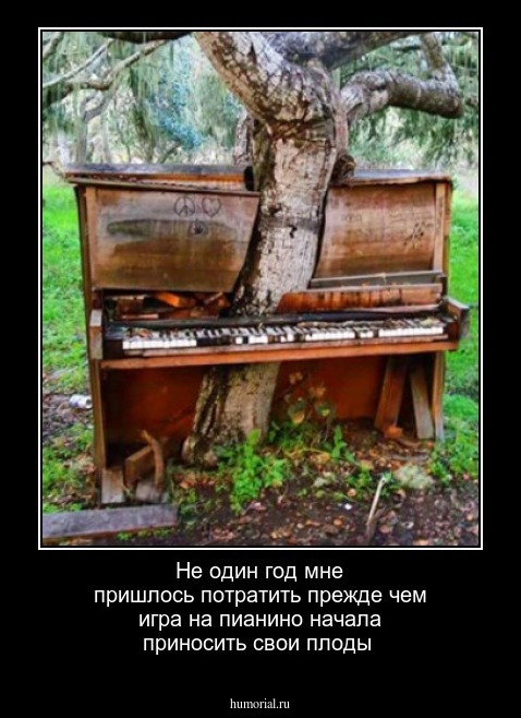 Не один год мне пришлось потратить прежде чем игра на пианино начала приносить свои плоды