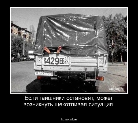 Если гаишники остановят, может возникнуть щекотливая ситуация