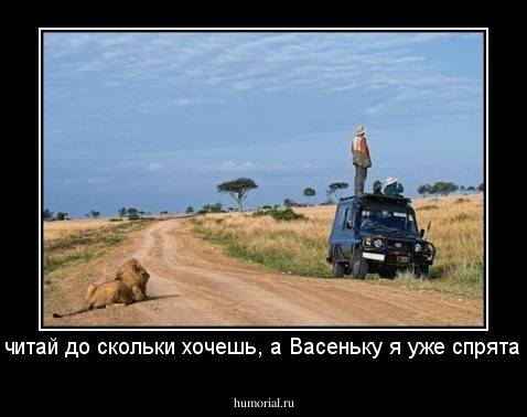 Считай до скольки хочешь, а Васеньку я уже спрятал.