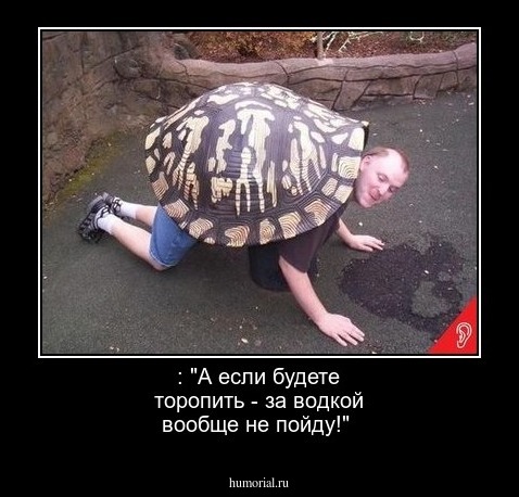  : "А если будете торопить - за водкой вообще не пойду!"