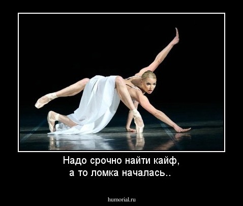 Надо срочно найти кайф, а то ломка началась..