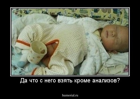 Да что с него взять кроме анализов?