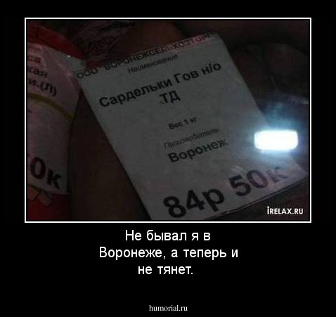 Не бывал я в Воронеже, а теперь и не тянет.