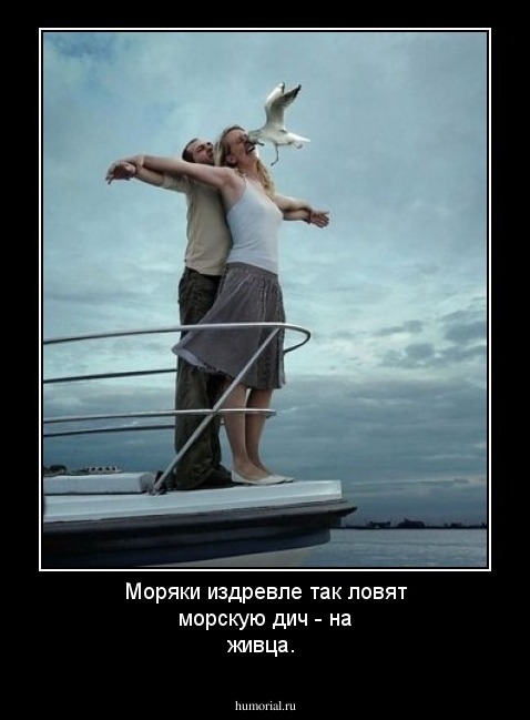 Моряки издревле так ловят морскую дич - на живца.