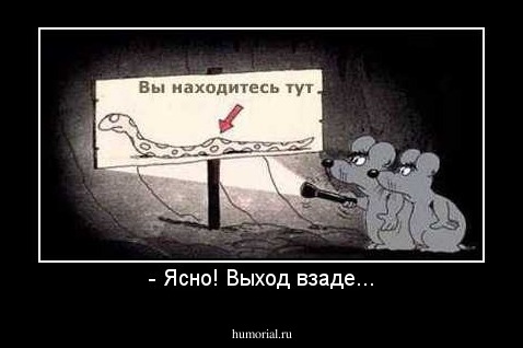 - Ясно! Выход взаде...
