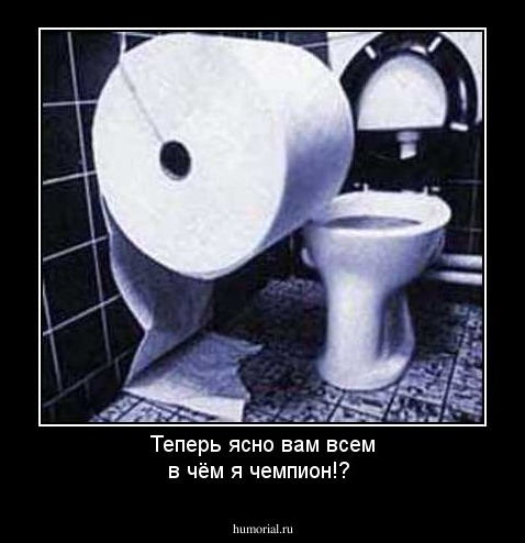 Теперь ясно вам всем в чём я чемпион!?