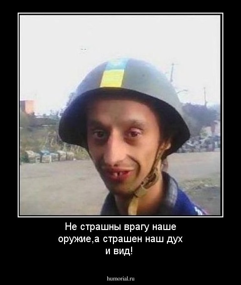 Не страшны врагу наше оружие,а страшен наш дух и вид!