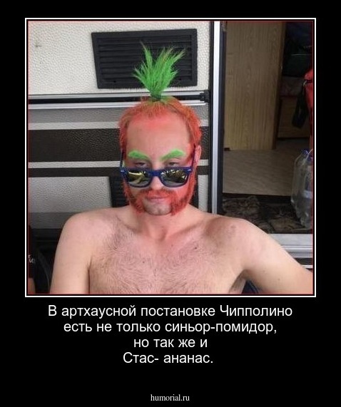 В артхаусной постановке Чипполино есть не только синьор-помидор, но так же и Стас- ананас.