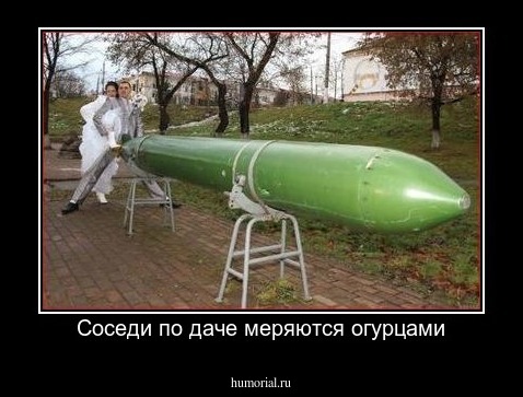 Соседи по даче меряются огурцами