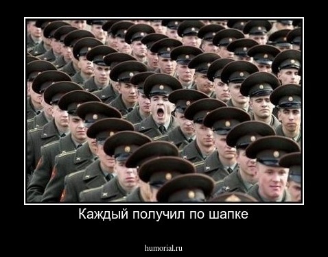 Каждый получил по шапке