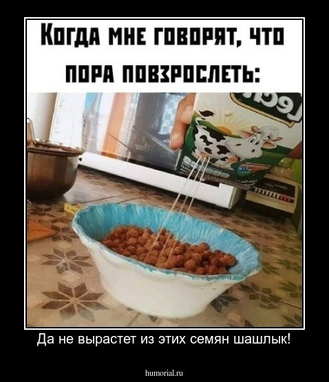 Да не вырастет из этих семян шашлык!