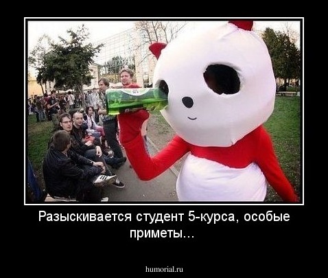 Разыскивается студент 5-курса, особые приметы...
