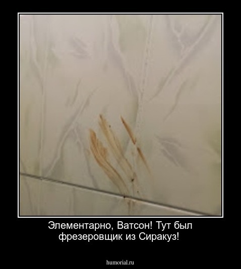  Элементарно, Ватсон!  Тут был фрезеровщик  из Сиракуз!