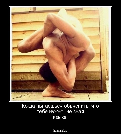 Когда пытаешься объяснить, что тебе нужно, не зная языка