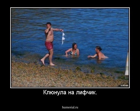 Клюнула на лифчик.