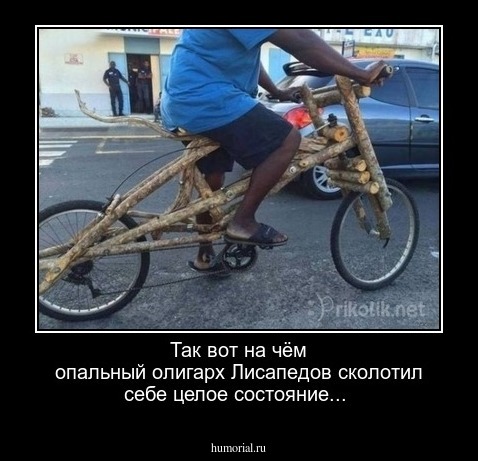 Так вот на чём опальный олигарх Лисапедов сколотил себе целое состояние...