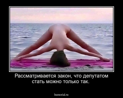 Рассматривается закон, что депутатом стать можно только так. 