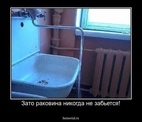 Зато раковина никогда не забьется!