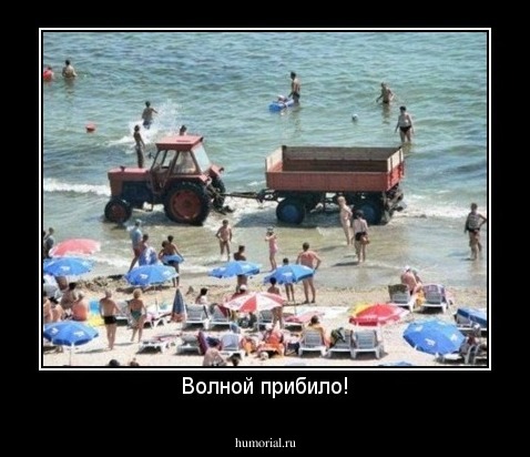 Волной прибило!