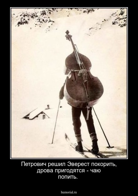 Петрович решил  Эверест покорить, дрова пригодятся - чаю попить. 