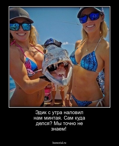  Эдик с утра наловил нам минтая. Сам куда  делся? Мы точно не знаем!
