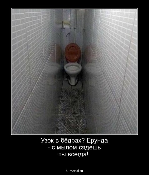 Узок в бёдрах? Ерунда - с мылом сядешь ты всегда!