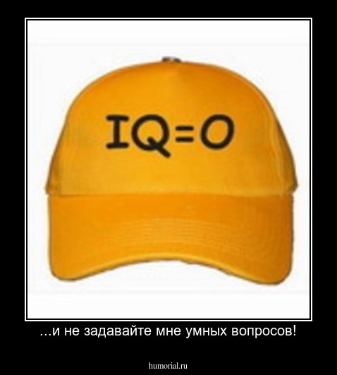  ...и не задавайте мне умных вопросов!