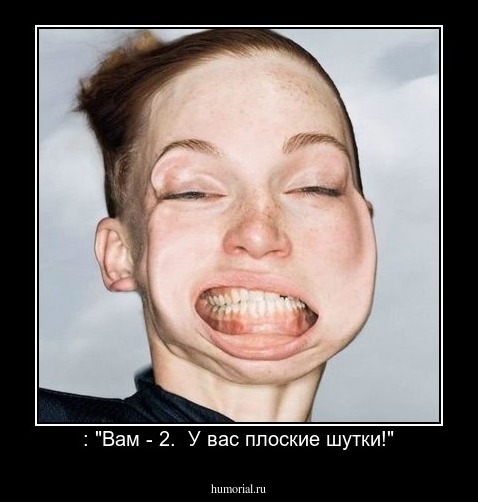  : "Вам - 2.  У вас плоские шутки!"