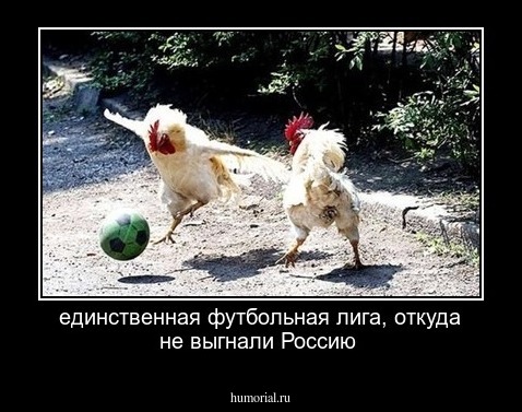 единственная футбольная лига, откуда не выгнали Россию 