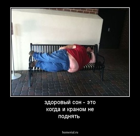 здоровый сон - это когда и краном не поднять
