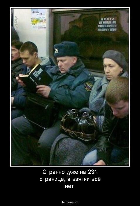 Странно ,уже на 231 странице, а взятки всё нет
