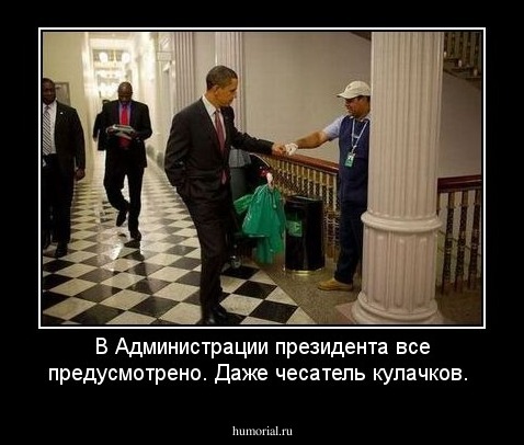 В Администрации президента все предусмотрено. Даже чесатель кулачков.