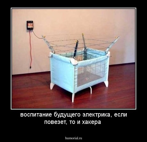 воспитание будущего электрика, если повезет, то и хакера
