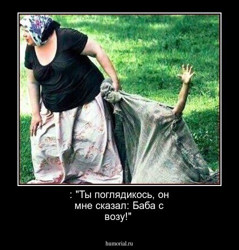  : "Ты поглядикось, он мне сказал: Баба с возу!"