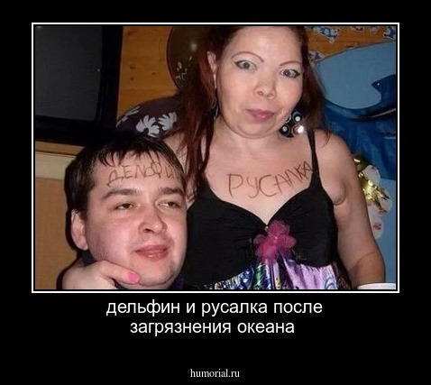 дельфин и русалка после загрязнения океана 