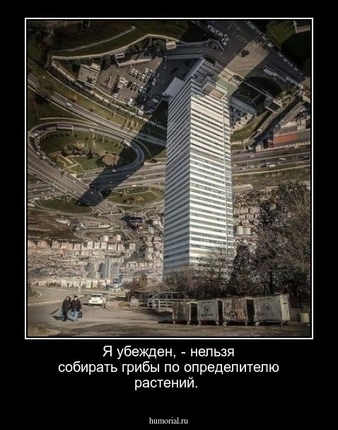 Я убежден, - нельзя собирать грибы по определителю растений.