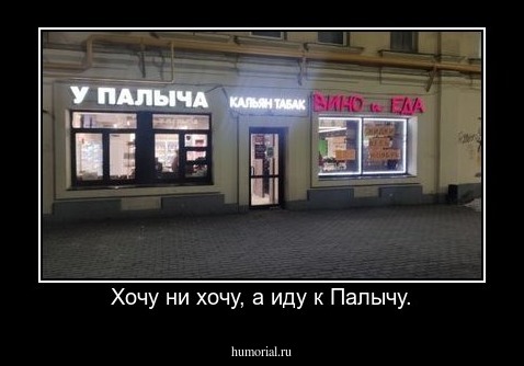 Хочу ни хочу, а иду к Палычу.