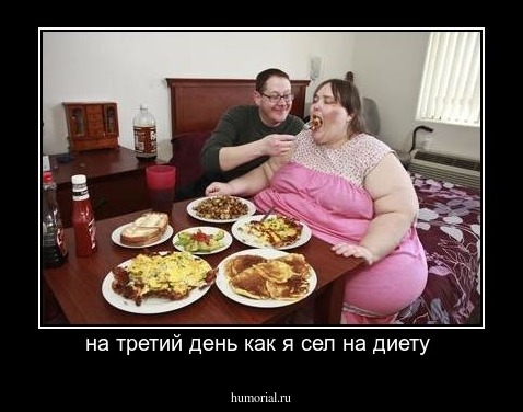 на третий день как я сел на диету 
