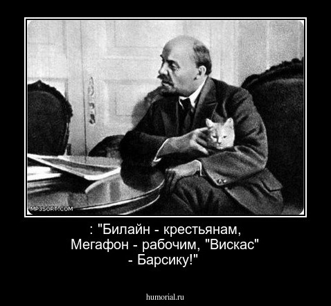  : "Билайн - крестьянам, Мегафон - рабочим, "Вискас" - Барсику!"