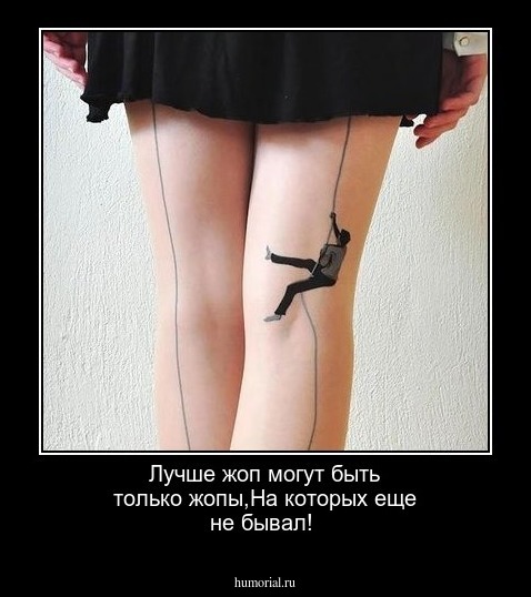 Лучше жоп могут быть только жопы,На которых еще не бывал!