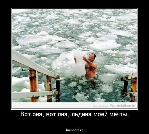 Вот она, вот она, льдина моей мечты.
