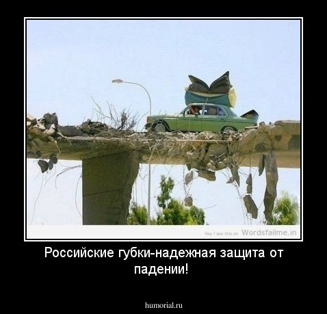 Российские губки-надежная защита от падении!