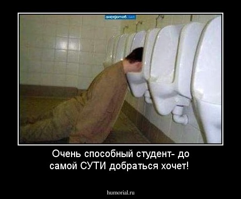 Очень способный студент- до самой СУТИ добраться хочет!