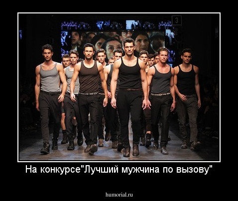 На конкурсе"Лучший мужчина по вызову"