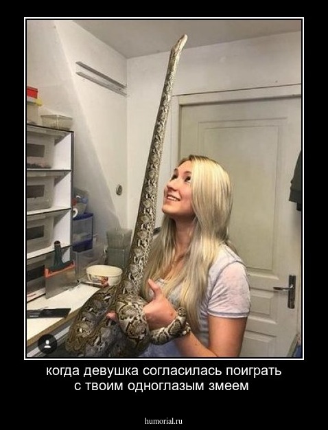 когда девушка согласилась поиграть с твоим одноглазым змеем 