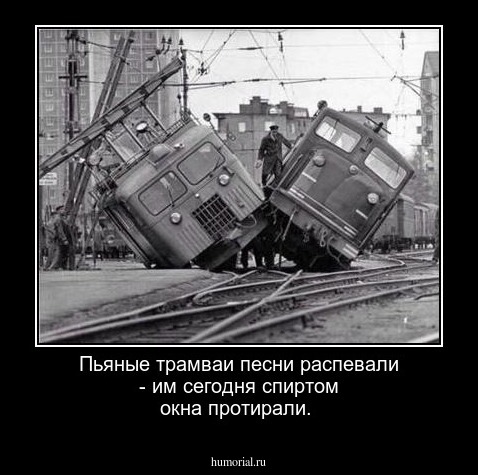 Пьяные трамваи песни распевали - им сегодня спиртом окна протирали.