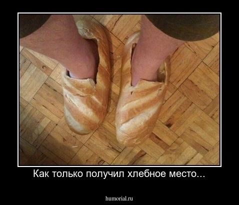 Как только получил хлебное место...