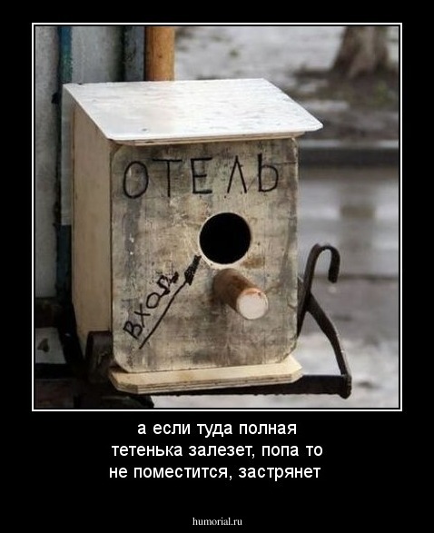 а если туда полная тетенька залезет, попа то не поместится, застрянет